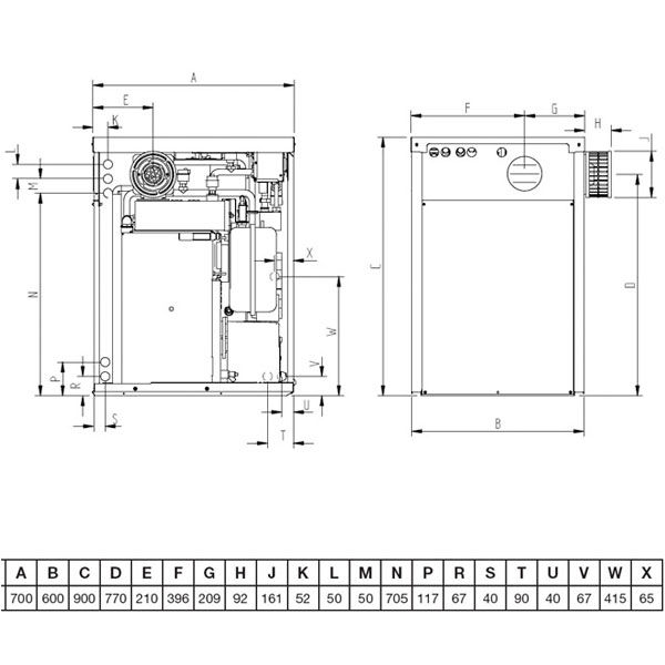 Warmflow Agentis Condensing Combi Boiler | E26C | Oil | External