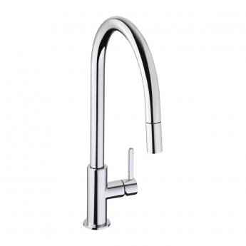 Abode Althia Side Lever Pull Out Kitchen Sink Mixer Tap - Chrome