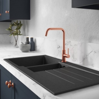Abode Althia Single Lever Kitchen Sink Mixer Tap - Urban Copper