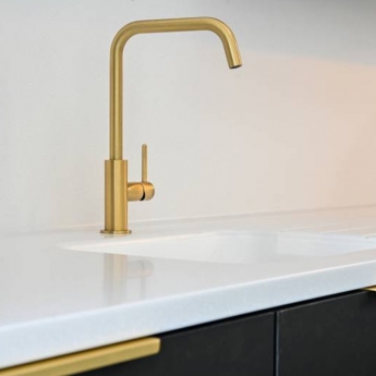 Abode Althia Single Lever Kitchen Sink Mixer Tap - Brushed Brass