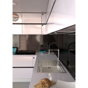Abode Connekt 1.0 Bowl Inset Kitchen Sink with Specto Sink Tap 860mm L x 500mm W - Stainless Steel
