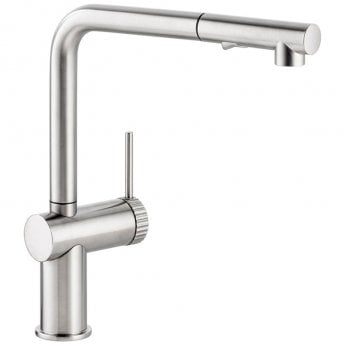 Abode Fraction Pull Out Kitchen Sink Mixer Tap - Brushed Nickel