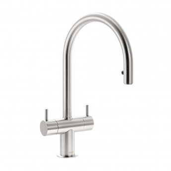 Abode Hesta Pull Out Kitchen Sink Mixer Tap - Brushed Nickel