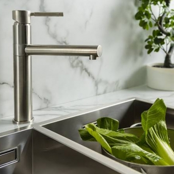 Abode Hydrus Single Lever Kitchen Sink Mixer Tap - Brushed Nickel