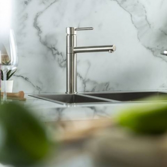 Abode Hydrus Single Lever Kitchen Sink Mixer Tap - Brushed Nickel