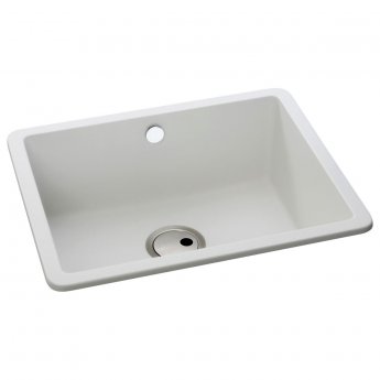 Abode Matrix SQ GR15 1.0 Bowl Granite Inset Kitchen Sink 560mm L x 460mm W - White