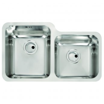 Abode Matrix R50 1.75 Left Handed Main Bowl Kitchen Sink 755mm L x 450mm W - Stainless Steel