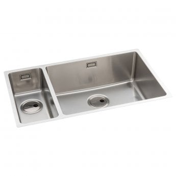 Abode Matrix R15 1.5 Right Handed Bowl Undermount Kitchen Sink 740mm L x 440mm W - Stainless Steel