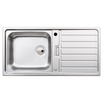 Abode Neron 1.0 Bowl Inset Kitchen Sink with Astral Sink Tap 1000mm L x 500mm W - Stainless Steel