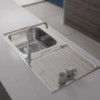 Abode Neron 1.0 Bowl Inset Kitchen Sink 1000mm L x 500mm W - Stainless Steel