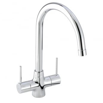 Abode Oriel 1.5 Bowl Granite Inset Kitchen Sink with Nexa Sink Tap 950mm L x 480mm W - Black