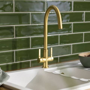 Abode Pico Monobloc Kitchen Sink Mixer Tap - Brushed Brass