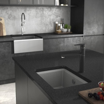 Abode Prime Single Lever Kitchen Sink Mixer Tap - Matt Black