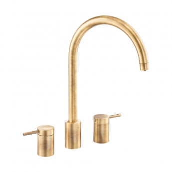 Abode Profile 4 IN 1 3 Part Kitchen Sink Mixer Tap with Proboil.4E Tank - Antique Brass