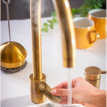 Abode Profile 4 IN 1 3 Part Kitchen Sink Mixer Tap with Proboil.4E Tank - Antique Brass