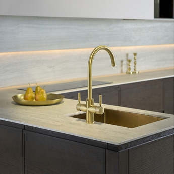 Abode Propure 4 IN 1 Quad Spout Monobloc Kitchen Sink Mixer Tap - Brushed Brass