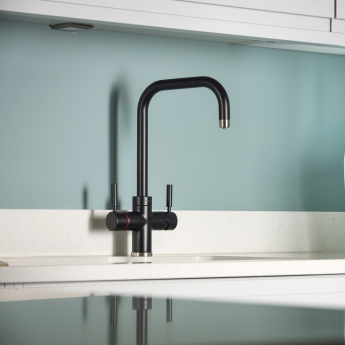 Abode Prostyle 3 IN 1 Quad Spout Monobloc Kitchen Sink Mixer Tap - Matt Black