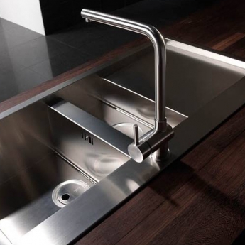 Abode Quala Single Lever Kitchen Sink Mixer Tap - Stainless Steel