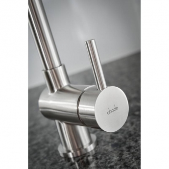 Abode Quala Single Lever Kitchen Sink Mixer Tap - Stainless Steel