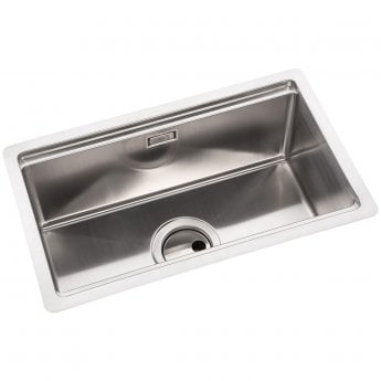 Abode Studio 1.0 Bowl Undermount Kitchen Sink With Waste Kit 500mm L x 300mm W - Stainless Steel