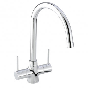 Abode Trydent 1.5 Bowl Inset Kitchen Sink with Nexa Sink Tap 1000mm L x 500mm W - Stainless Steel