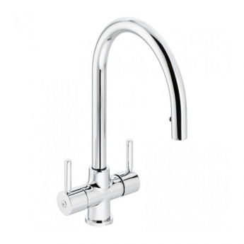 Abode Zest Monobloc Pull Out Kitchen Sink Mixer Tap - Chrome