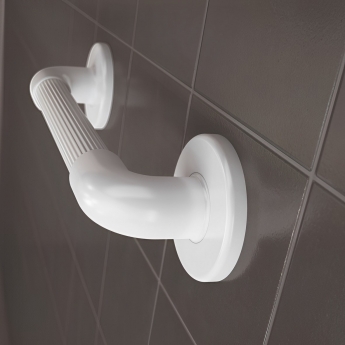 AKW 1400 Series Straight Fluted Grab Rail 300mm Length White