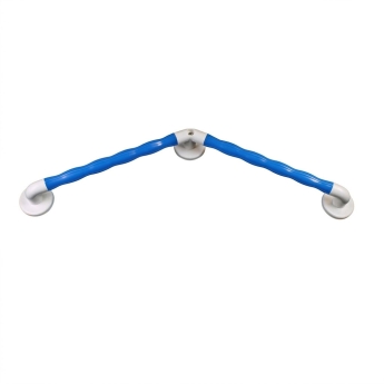 AKW 1600 Series 135 Degree Angled Grab Rail 450mm Length x 35mm Diameter Blue | Product Image