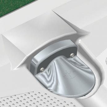 AKW Braddan Rectangular Shower Tray with Upward Pumped Waste 1800mm x 900mm - White