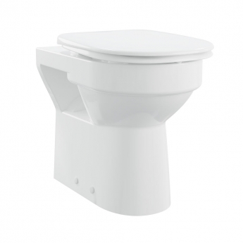 AKW Standard Low-Level Doc M Pack Disabled Toilet Fluted White - 5 x Grab Rails