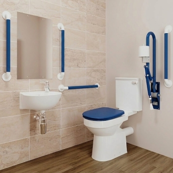 AKW Standard Close Coupled Doc M Pack Disabled Toilet with TMV3 Mixer Tap | Product Image