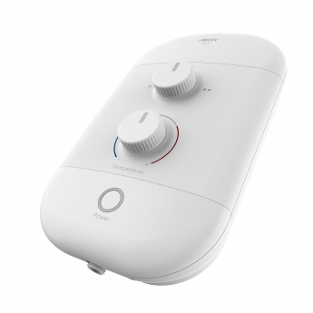 AKW iSure Standard Electric Shower with 600mm Chrome Riser Rail Kit