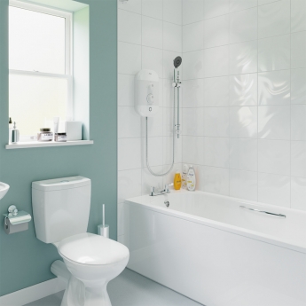 AKW iSure Standard Electric Shower with 600mm Chrome Riser Rail Kit