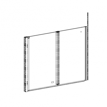AKW Larenco Care Fixed Panel Bi-Fold Shower Door 900mm Wide Non-Handed