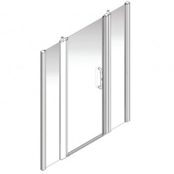 AKW Larenco Alcove Full Height Extended Shower Door 1700mm Wide - Non Handed