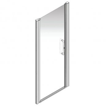 AKW Larenco Hinged Shower Door 900mm Wide - 6mm Glass