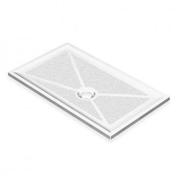 AKW Low Profile Rectangular Shower Tray, 1200mm x 700mm, Non-Handed