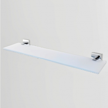 AKW Mars Glass Shelf 500mm Wide - Chrome