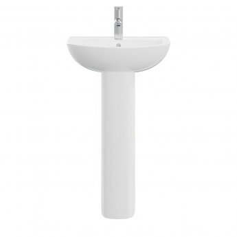 AKW Navlin Basin with Full Pedestal 500mm Wide - 1 Tap Hole