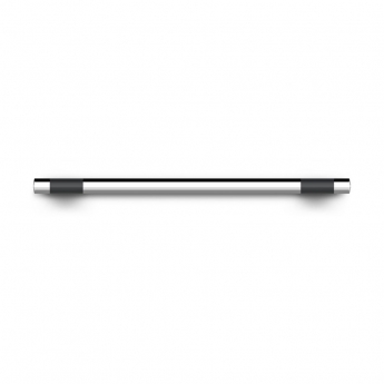 AKW Onyx Duo Straight Grab Rail 600mm Length - Black/Chrome | Product Image