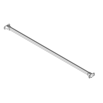 AKW Option M Standard Alcove Double Hinged Shower Screen 750mm (H) x 1350mm (W) | Product Image