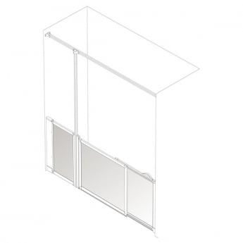 AKW Option SU Sliding Shower Screen 1135-1300mm Wide - Right Handed