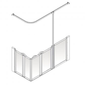 AKW Option X 900 Shower Screen 2000mm x 1500mm - Right Handed
