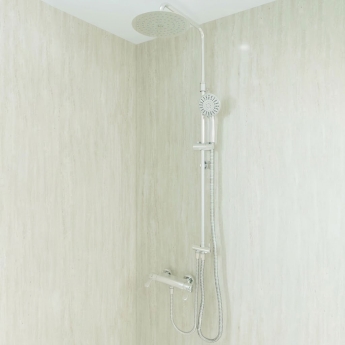 AKW Rainhead Shower Kit With Rail and 1.5m Hose - Chrome | Product Image
