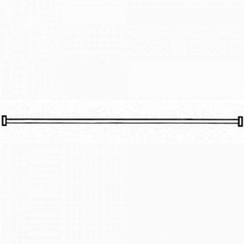 AKW Silverdale Straight Shower Curtain Rail Including Fitting 2530mm Wide - White