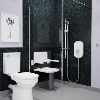 AKW SmartCare Lever White Electric Shower Care Kit | Product Image