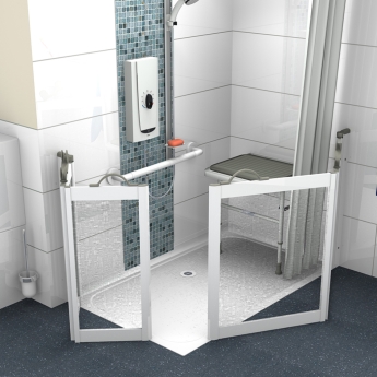 AKW Swift Level Access Square Shower Tray 1245mm x 1245mm (for Tiled Floors) | Product Image