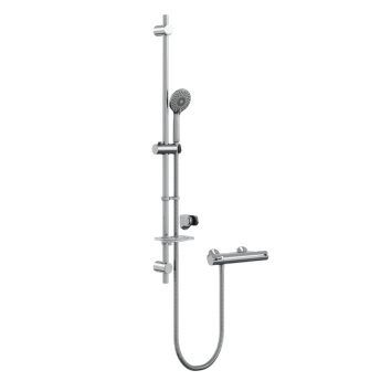 AKW Vettora Thermostatic Bar Shower Valve Dual Handle - Chrome | Product Image