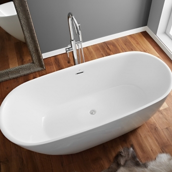 April Cayton Modern Freestanding Bath 1500mm x 700mm - Acrylic