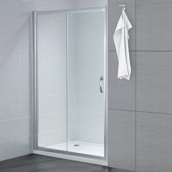 April Identiti Sliding Shower Door 1500mm Wide - 8mm Glass